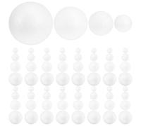 Boules en Mousse Blanches, Sphères 0,8/1,2/1,6/2 Pouces | Légères et Stables, Usage Créatif Polyvalent, pour Projets Scolaires, Décoration Intérieure et Ateliers D’art