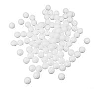 Boules en mousse de polystyrène solides 20 mm Blanc 2,5 cm | Boules blanches solides de 20 mm, lisses pour la surface, idéales pour le slime, les projets scolaires