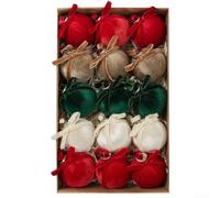 Boules en plastique incassable 8 cm avec crochet de ruban (style A)
