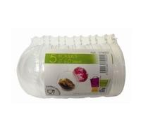 Boules en plastique - Non spécifié - 6 cm - Transparent - Lot de 5 - Contact alimentaire