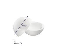 Boules En Polystyrène, 2 Hémisphères, 40 Cm