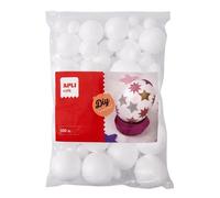 APLI Kids 17456 - Sachet de 100 boules en Polystyrène de différentes dimensions