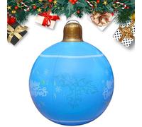 Boules Gonflables - Boules De Noël Gonflables, Grands Ornements De Flocon De Neige en PVC avec Pompe À Main - Décorations De Chantier De Vacances en Plein Air Et Intérieure, Rouge/Jaune/Bleu/Ver