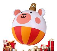 Boules gonflables de Noël | Boule géante gonflable 58 cm Décoration de Noël | Figurines ours et cerf pour gazon Décoration intérieure et extérieure, fêtes, jardin, sentier de Noël