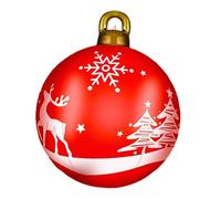 Boules gonflables de Noël en plein air, ballons gonflables décorés de Noël - Grand ornement gonflable décoré | Ornements gonflables extérieurs Boule de Noël pour Noël, Thanksgiving, rassemblement