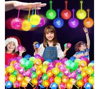 Boules Hérisson LED Enfant, 12 Pièces Balles de Hérisson Lumineuse, Amusant Jouet Lumineux Enfant, Colorée Boule de Hérissons Jouet pour Cadeaux de Fête, Prix de Classe (Colorée-12)