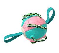 Boules interactives pour chien - Frisbee extérieur - Border Collie Golden Retriever - Balle de dentition - Convient pour une utilisation en extérieur et en intérieur (rose)