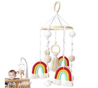 Boules mobiles en feutre pour berceau, design arc-en- pour berceau, meuble en forme de nuage, étoiles et boules avec décoration bohème, ajout parfait à la chambre des , meuble pour