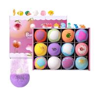 Boules Moussantes pour Bain | Nettoyant Corps 12 Pièces - Bombes Effervescentes pour le Bain,pour Spa Maison Voyage Hôtel Relaxation