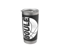 Boules Petanque Boules Pétanque Boccia Joueurs à Boules Gobelet isotherme en acier inoxydable double paroi
