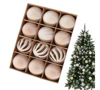 Boules pour Arbre de Noël - 12 Pièces Décoration Flockée à Effet Neige,8 Centimètres Ornement de Noël Incassable - pour Intérieur Fêtes Célébrations Soirées Hiver Fenêtre Et