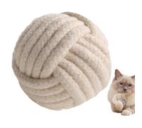 Boules pour chat en corde de coton élastique pour enrichir la mastication | Jouets de dentition d'intérieur rebondissants pour petits, moyens et grands, en plein air, voyage, cour, jardin, maison