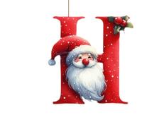 Boules pour travaux manuels - 26 lettres de l'alphabet en acrylique - Bonhomme de neige à suspendre - Décoration festive pour la maison - Pendentif pour les vacances et les murs - Parfait pour les