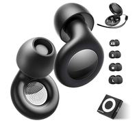 Boules Quies 2 Bouchon d'oreille pour Dormir Bouchons d'oreilles doux Réutilisables Réduisant le Bruit Silicone Bouchons Oreilles pour le Sommeil, la Concentration, les Voyages, 25-35 dB (SNR) Noir