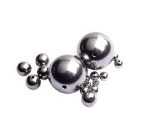 Boules solides de perles d'acier inoxydable 304 avec des trous(50mmx8mm 1pc)
