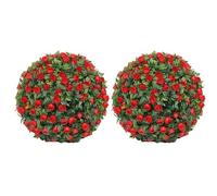 Boules topiaires artificielles - Boule de buis artificielle | Boules de buis artificielles à suspendre | Boules topiaires avec lampes solaires | Décorations à suspendre pour intérieur, jardin, balcon
