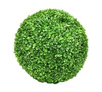 Boules topiaires artificielles, résistantes aux UV, ne se décolorent pas, fausses boules de buis, plantes topiaires rondes en buis, boule topiaire verte en buis, boules décoratives à suspendre pour