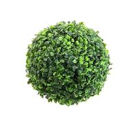 Boules topiaires artificielles vertes de 17 cm au toucher réaliste, boules de buis décoratives réalistes à suspendre, boule de plantes artificielles pour la maison, le balcon, le jardin, protection