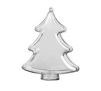 Boules Transparentes de Noël en Plastique, Sapin 10cm DIY
