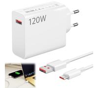 BOULESENM 120W Chargeur pour Xiaomi 14 Ultra/11T Pro/12T/13Pro/13 Lite/13/X/Redmi Note 12Pro/POCO X6Pro X6 X4 GT Pad 6 5,Chargeurs Rapide 120W avec 6A Câble USBC 1.5M,pour Redmi Note 14 Pro 13