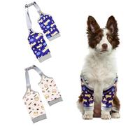 BOULESENM 2 PCS Coudière Chien,Manchon Convalescence pour Chien,Combinaison Anti-Callosités pour Chiens pour Protéger Les Articulations et Les Genoux des Chiens,Évite Le Léchage des Plaies(XXL)