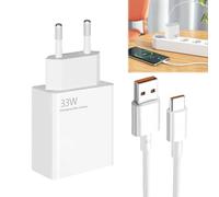 BOULESENM 33w Chargeur pour XiaoMi, 33W USB C Chargeur Rapide avec Câble USB C de 1.5m pour Xiaomi Redmi Note 13/12/11/11S/9/10/11 Pro/12 Pro/13 Pro Chargéur Charge Rapide pour redmi