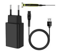 BOULESENM 5V Cargador para Afeitadora 360 Compatible avec Philips QP2734 QP2724 QP2824 QP4631 MG7950 MG5910,Cargador Afeitadora con Cable de Carga Cepillo de Limpieza Incluido