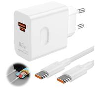 BOULESENM 88W Supercharge Chargeur Rapide, avec 6A Câble USB C 2m, 88W Chargeurs 2 Ports PD Chargeur Rapide pour Magic7 Lite 7Pro 6 6Lite 6Pro 70 Lite X6B X8B Pad X8a