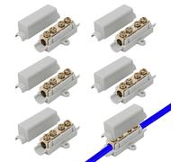 BOULESENM Borniers de Jonction, 5 Pièces Connecteurs Traversants 1000V/100A pour Câbles 2.5-16mm², Borne écrou Bornes de Dérivation Robustes pour Plafonniers, Interrupteurs et Ampèremètres