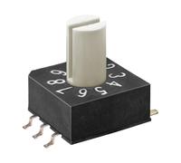 BOULESENM Commutateur rm3haf-10, RM3HA-10R-V-T/R 0-9/10 avec poignée 3:3, Commutateur Rotatif Commutatéur de codage à cadran rotatif de type bouton commutatéur à cadran de codage rotatif 10