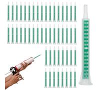 BOULESENM Mélange de Colle,50 Pièces Colle bi Composant, Mélangeurs Statiques,Pistolet à Collé Époxy AB,Recharge Pistolet a Collé pour Aiguille AB Pistolet à Colle
