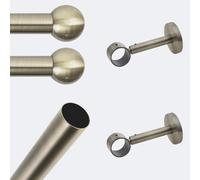 BOULET Kit barre à rideaux 1m50 Tendance 28mm Mur Boule Bronze