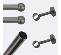 BOULET Kit barre à rideaux 1m50 Tendance 28mm Mur Boule Carbone