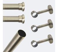 BOULET Kit barre à rideaux 2m50 Tendance 28mm Mur Chapeau Bronze