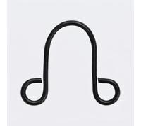 Boulet Lot de 20 suspendeurs Lyre pour Rideaux en Acier nickelé Noir