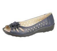 Boulevard Chaussures d'été larges avec doublure en cuir et bout ouvert pour femme Taille 36 37 39 39, bleu, 38 EU
