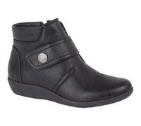 Boulevard - Chaussures haute pour pieds large - Femme (41 FR) (Noir) - UTDF1860 Noir