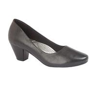Boulevard Femmes/Femmes PU Cuir Uni Escarpins (45mm Talon) - Noir, 6 UK