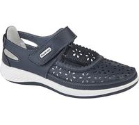Boulevard Femmes large Window Back Perforation Souliers DF1426 (42 EU) (Bleu marine)