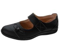 Boulevard Femmess Wide Touchez Fixer Chaussures Noir