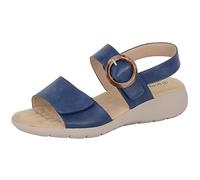 Boulevard L396 Sandales à talon compensé à fermeture double touche pour femme, PU bleu marine., 41 EU