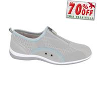 Boulevard La Rochelle Loisirs Femmes Suède Cuir Chaussures Quotidiennes Grises