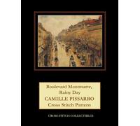 Boulevard Montmarte, Rainy Day: Camille Pissarro Cross Stitch Pattern