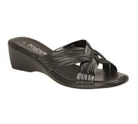 Boulevard - Sandales - Femme (38 FR) (Noir Mat/Verni)