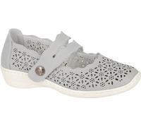 Boulevard - Sandales femme, perforées, cuir DF2510 (38 EU) (Gris clair)