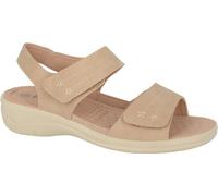 Boulevard - Sandales pour femmes, fleuries, en cuir synthétique DF2382 (40,5 EU) (Beige)