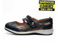 Boulevard Suzie Classique Femmes Mode Décontracté Chaussures Confort Bleu (Large