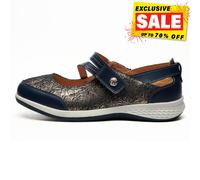 Boulevard Suzie Classique Femmes Mode Décontracté Chaussures Confort Bleu (Large