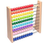 Boulier adapté à l'apprentissage des mathématiques chez les enfants, jouet éducatif d'aide aux mathématiques avec des perles colorées à mouv