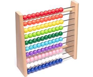 Boulier adapté à l'apprentissage des mathématiques chez les enfants, jouet éducatif d'aide aux mathématiques avec des perles colorées à mouv